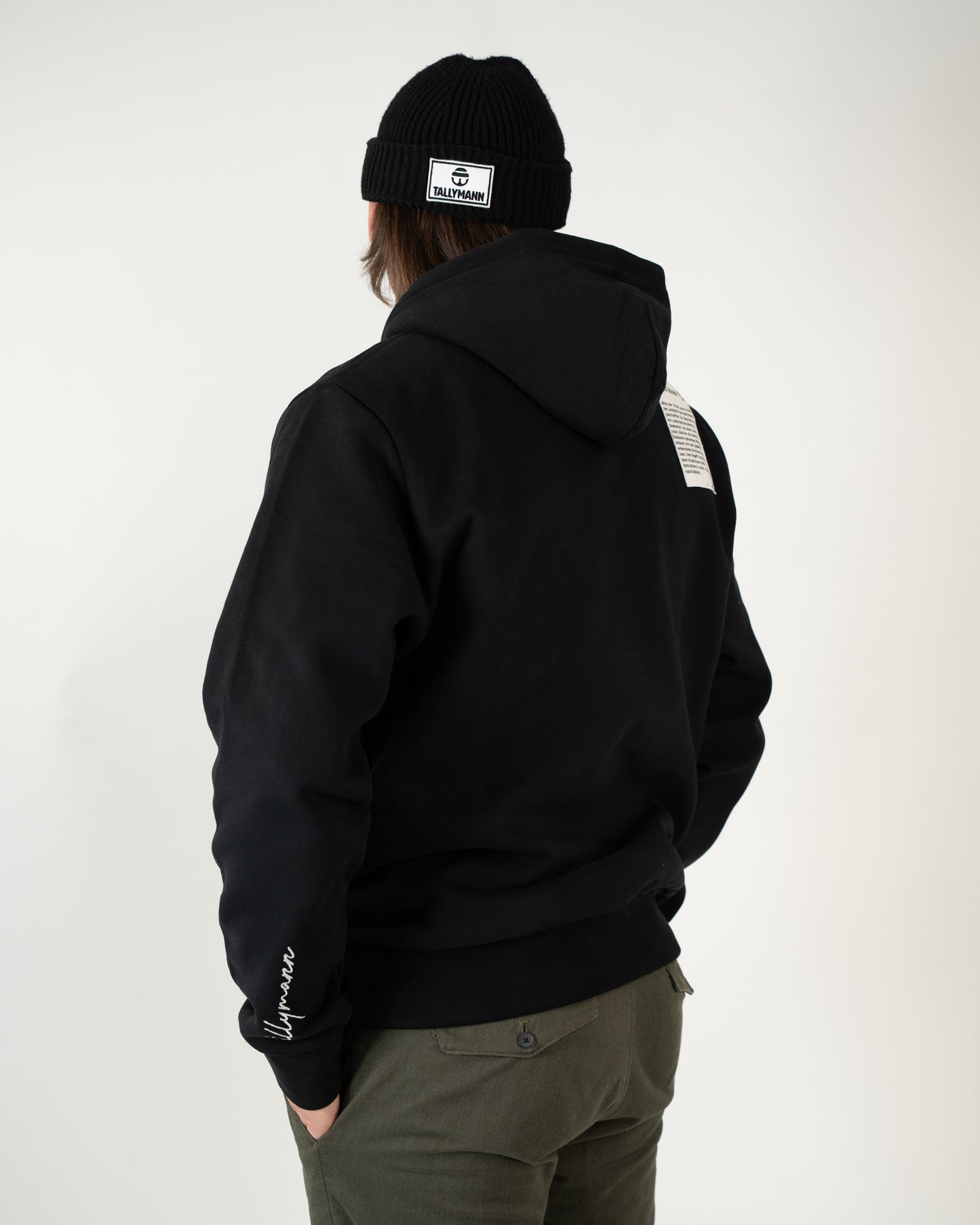 Tallymann Stencil Hoodie Herren schwarz