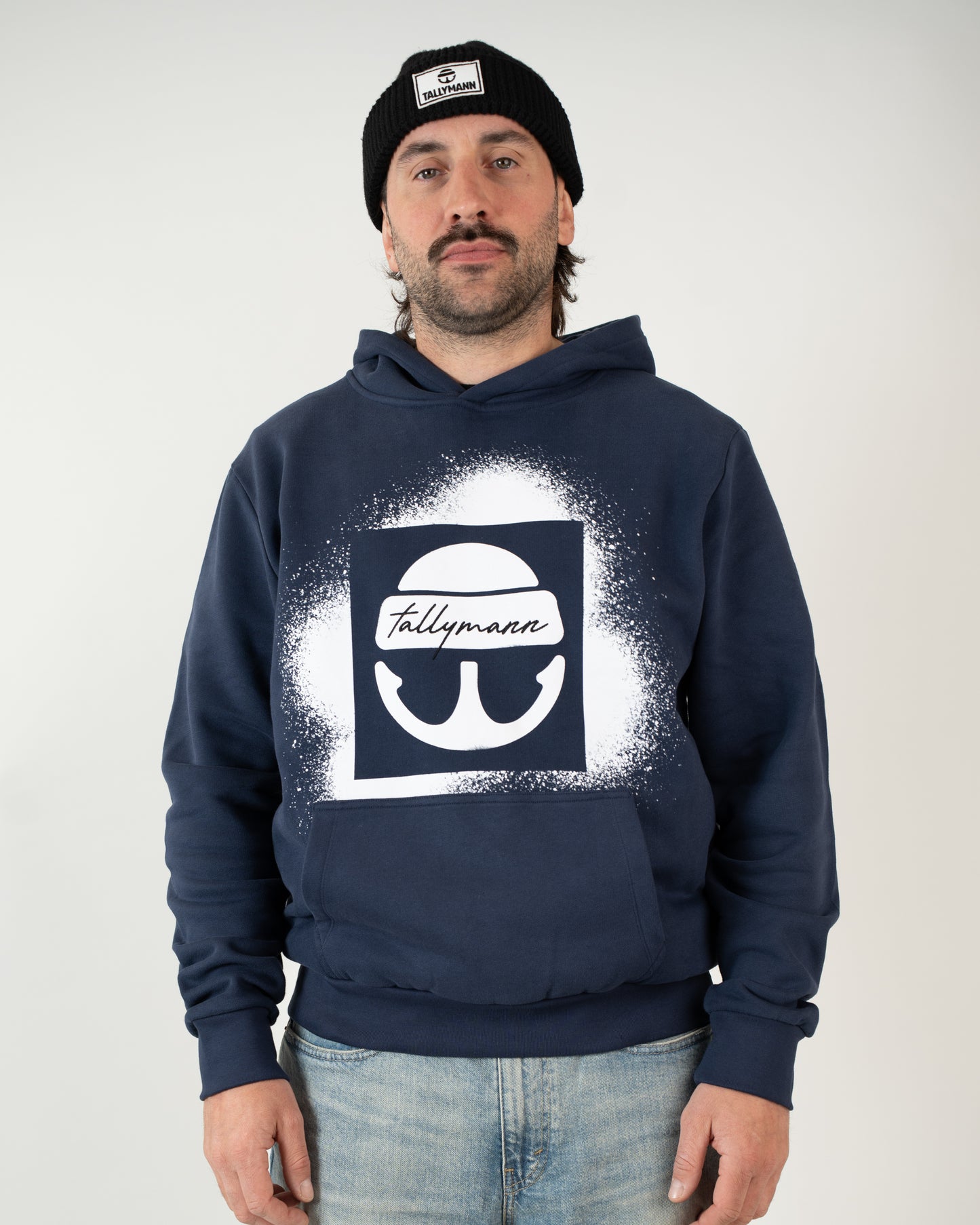 Tallymann Stencil Hoodie Herren marine