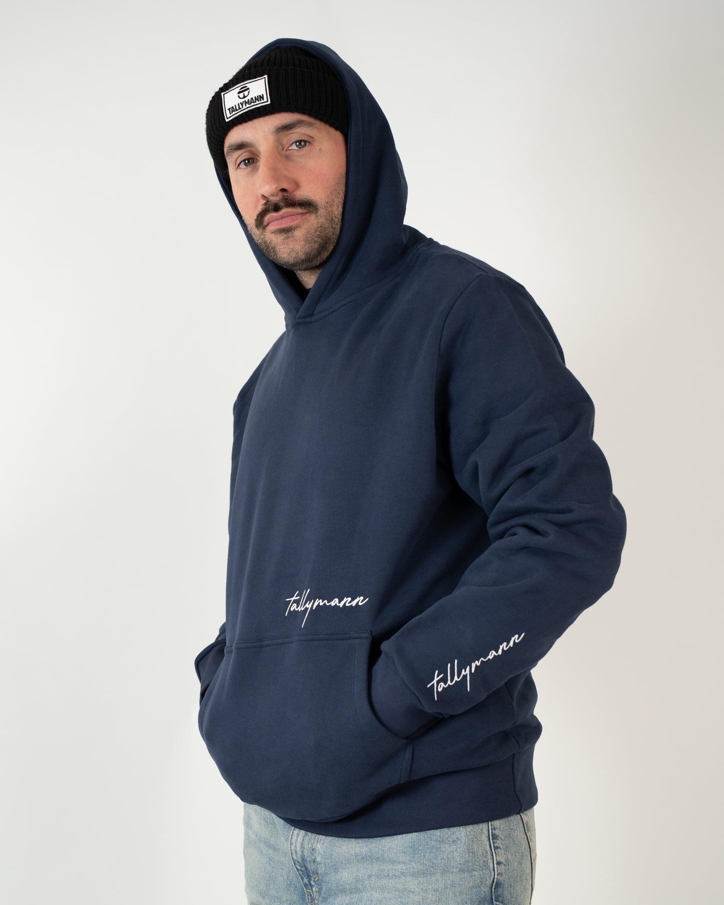 Tallymann Pattern Hoodie Herren marine