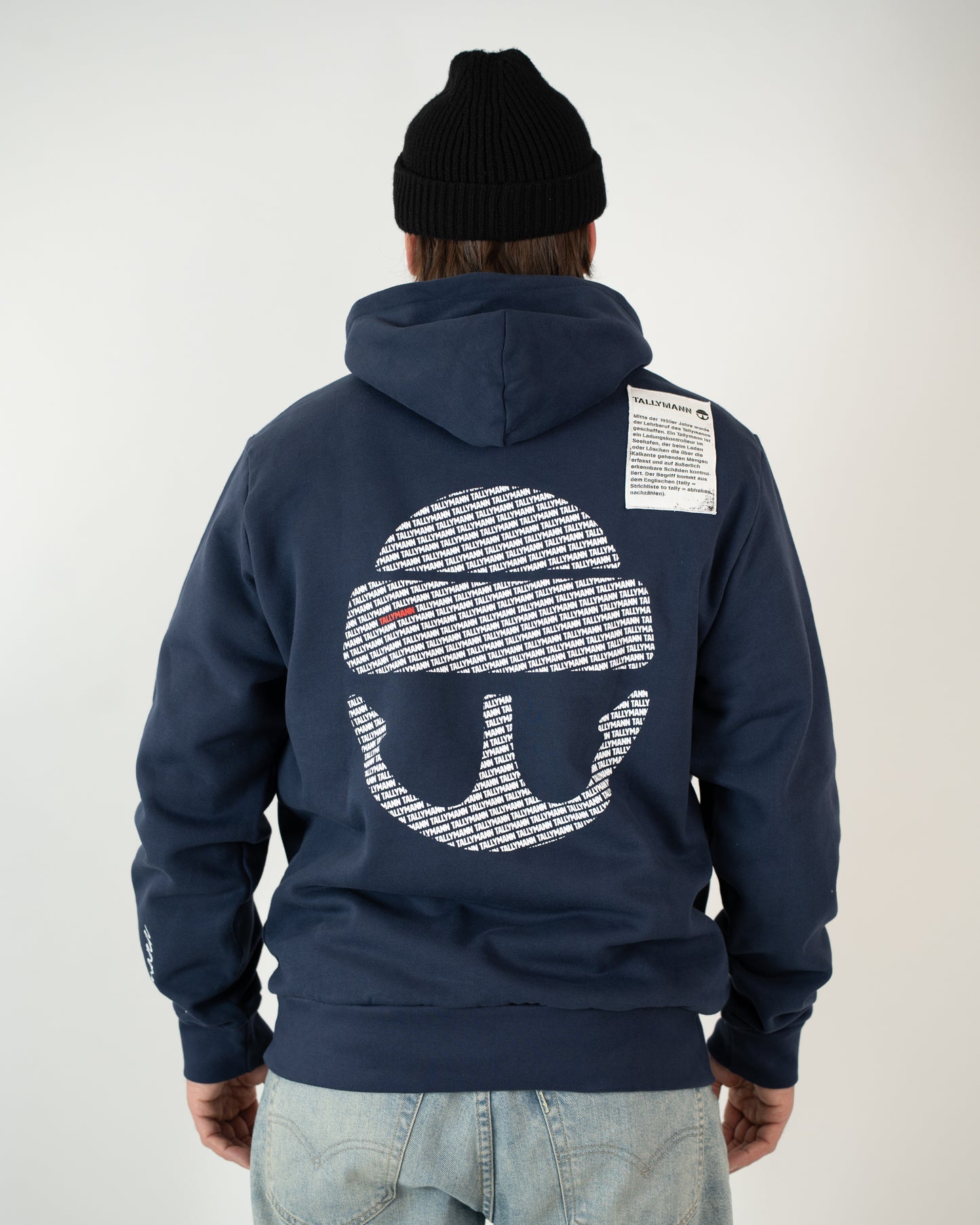 Tallymann Pattern Hoodie Herren marine