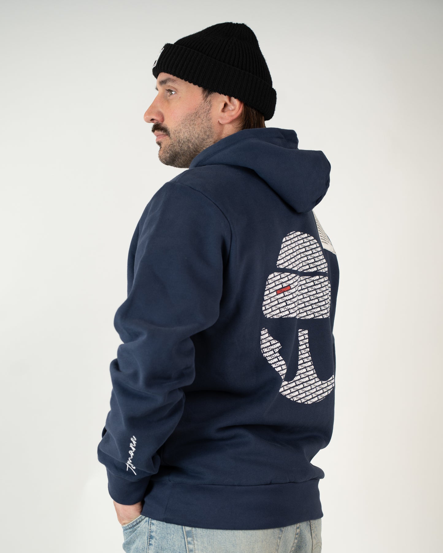 Tallymann Pattern Hoodie Herren marine