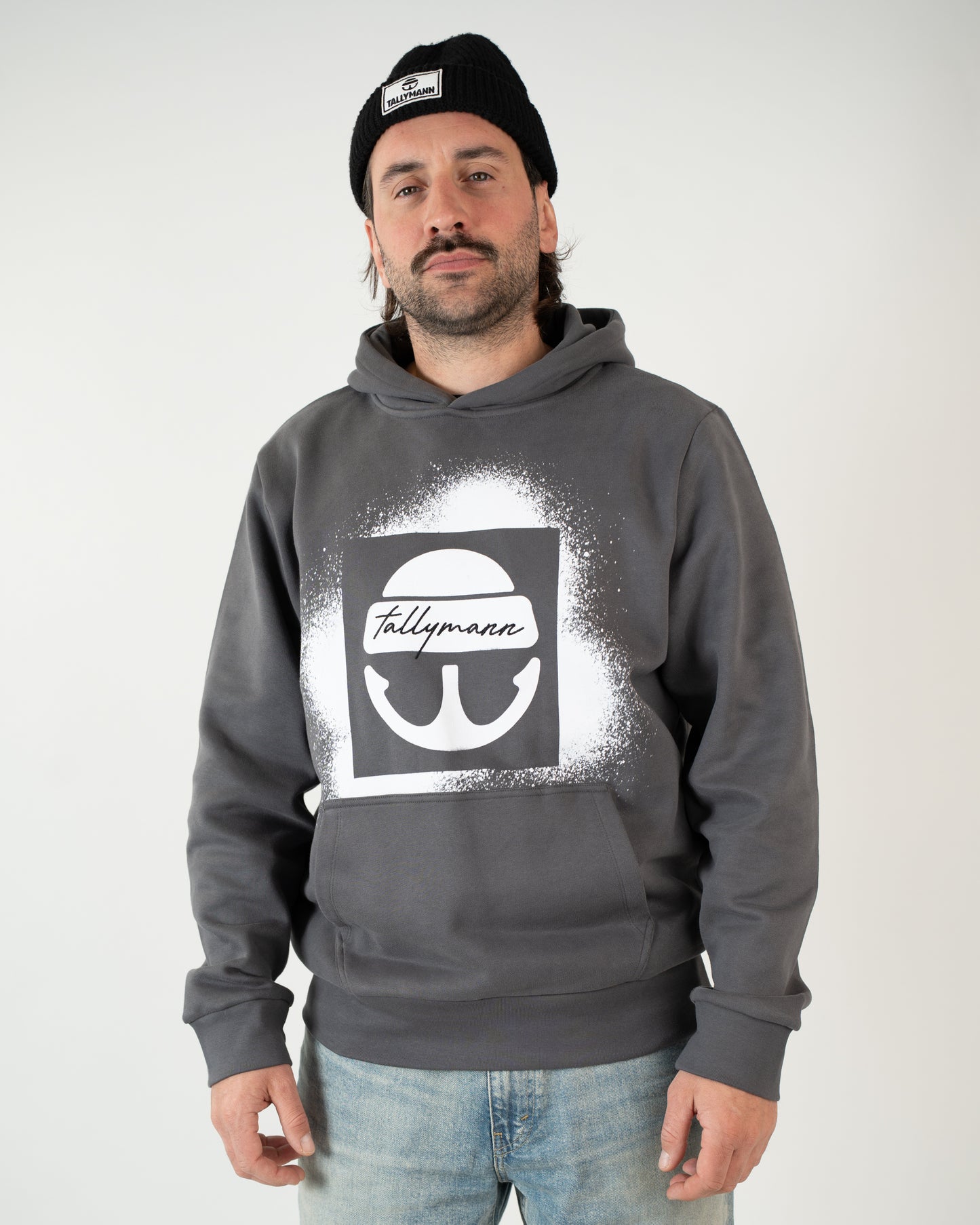 Tallymann Stencil Hoodie Herren anthrazit