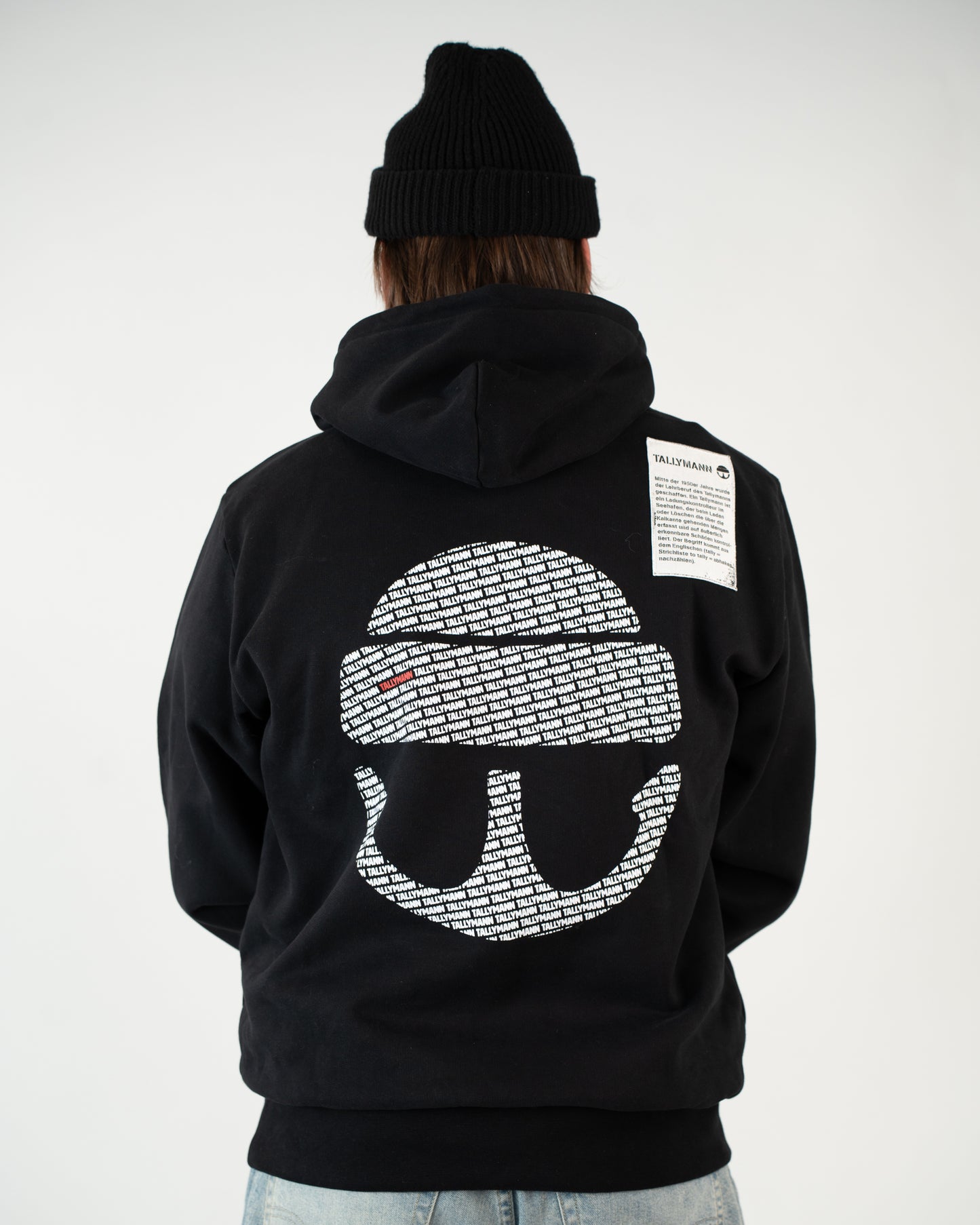 Tallymann Pattern Hoodie Herren schwarz