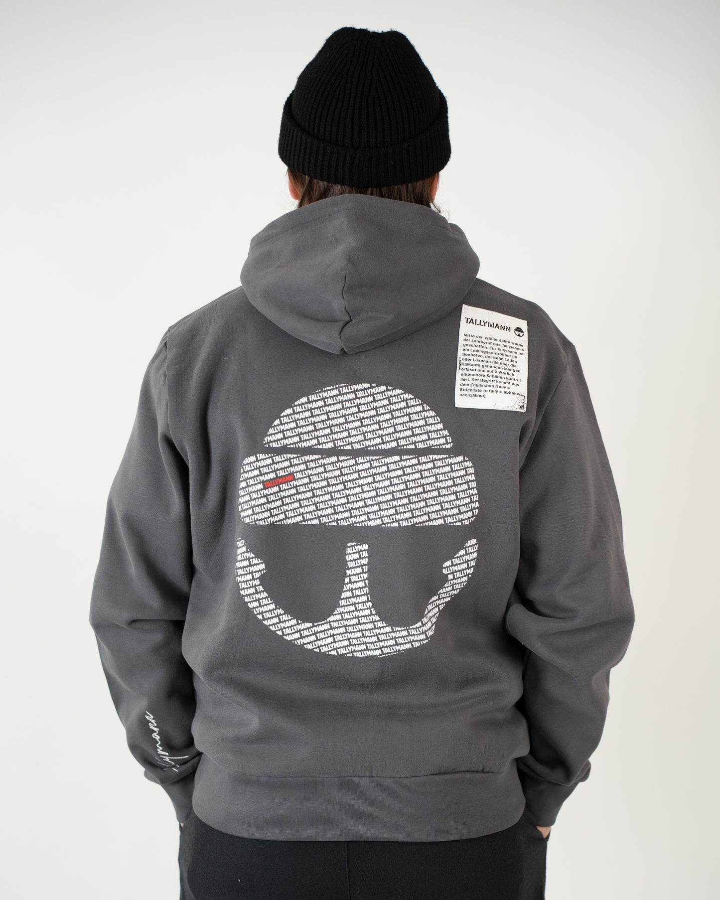Tallymann Pattern Hoodie Herren anthrazit
