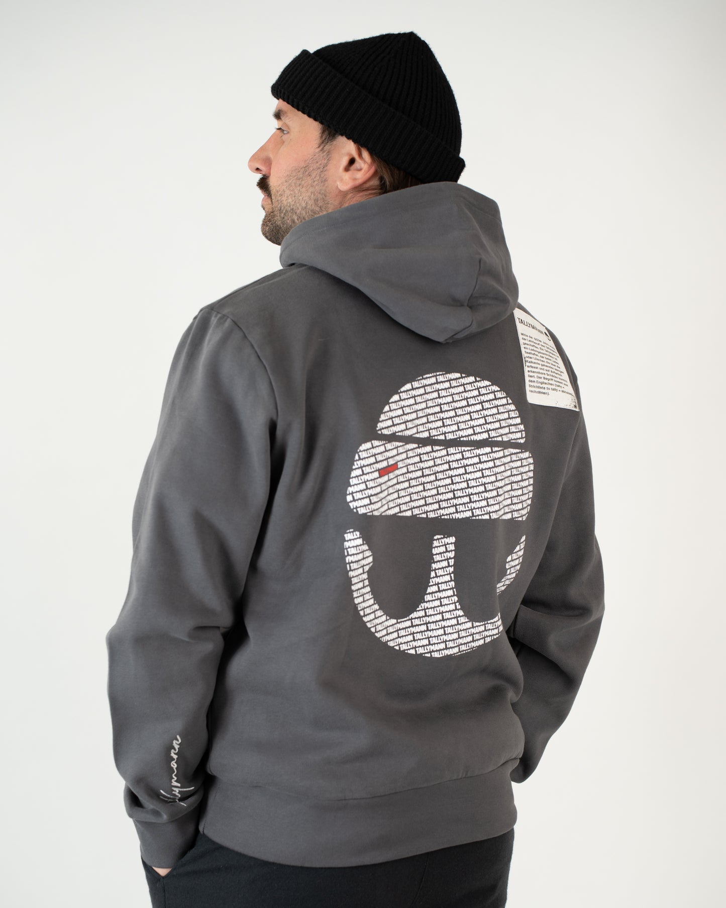 Tallymann Pattern Hoodie Herren anthrazit