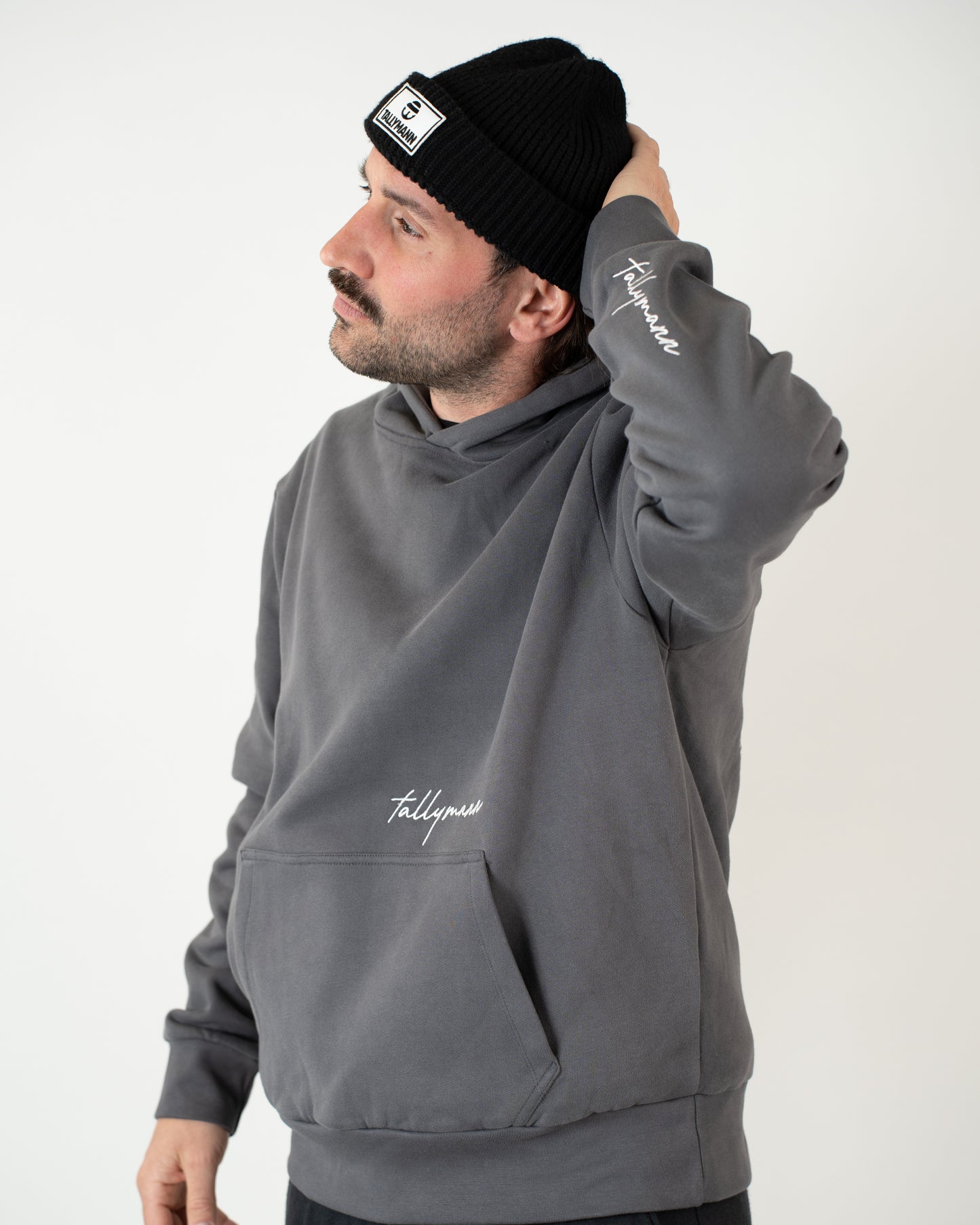 Tallymann Pattern Hoodie Herren anthrazit