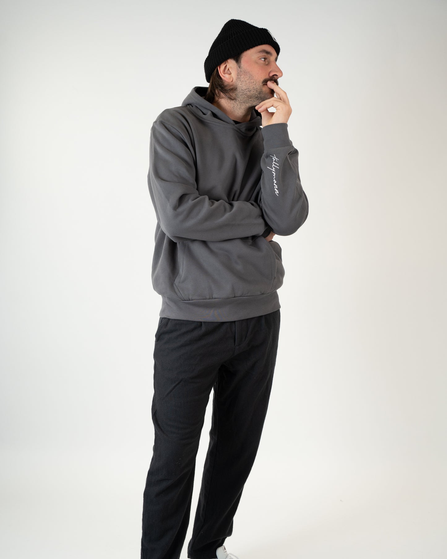 Tallymann Pattern Hoodie Herren anthrazit