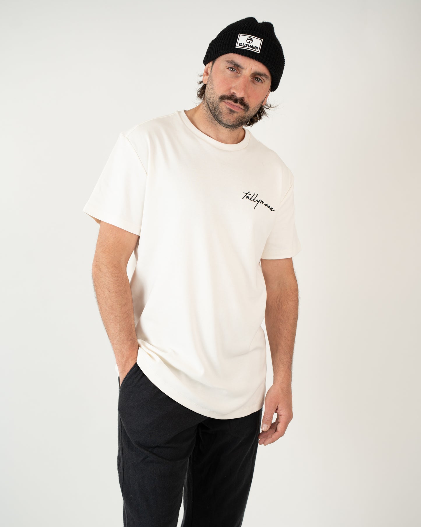 Tallymann Stencil T-Shirt Herren ecru