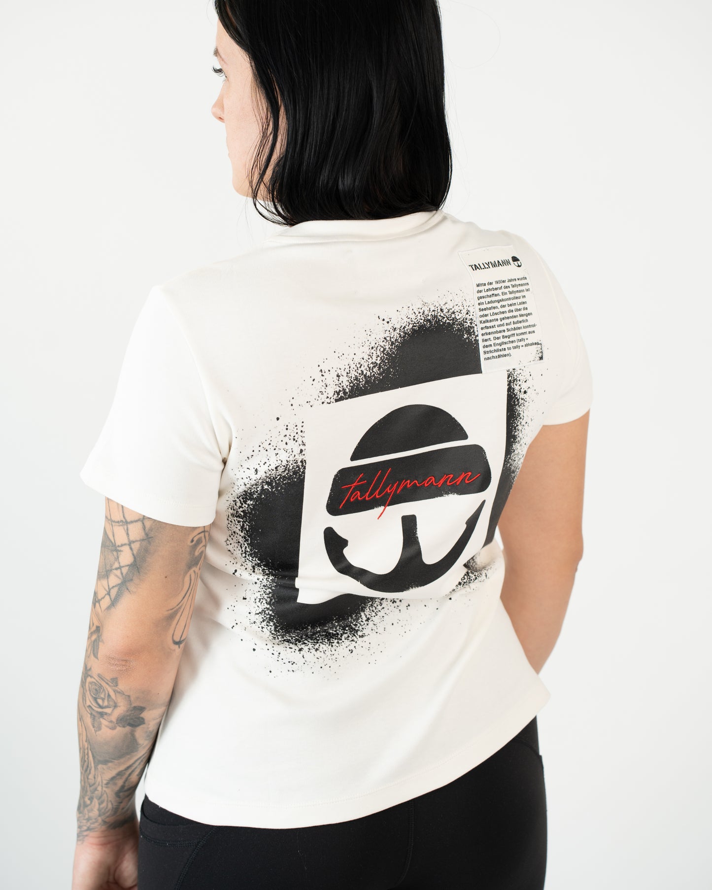 Tallymann Stencil T-Shirt Damen ecru