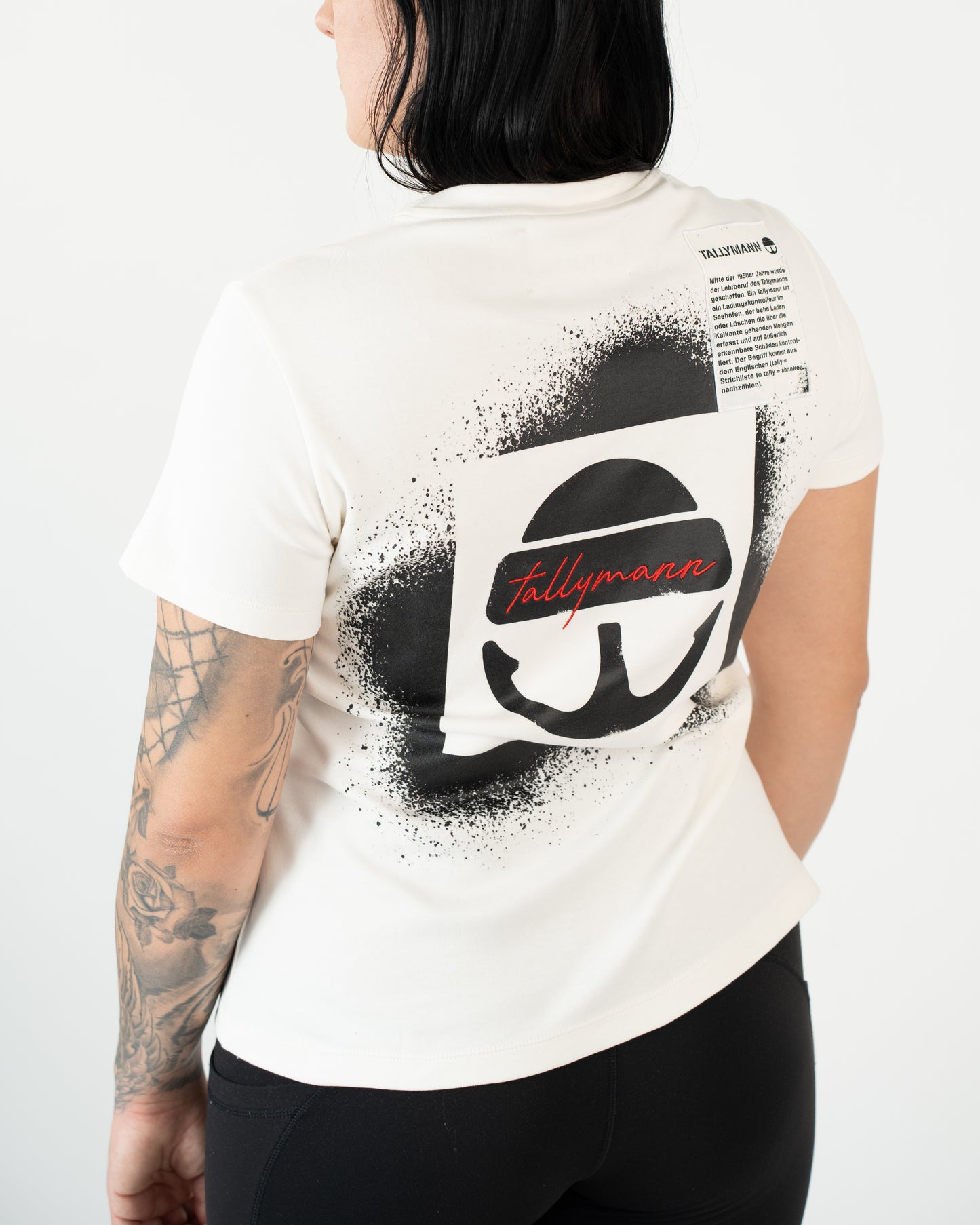 Tallymann Stencil T-Shirt Damen ecru