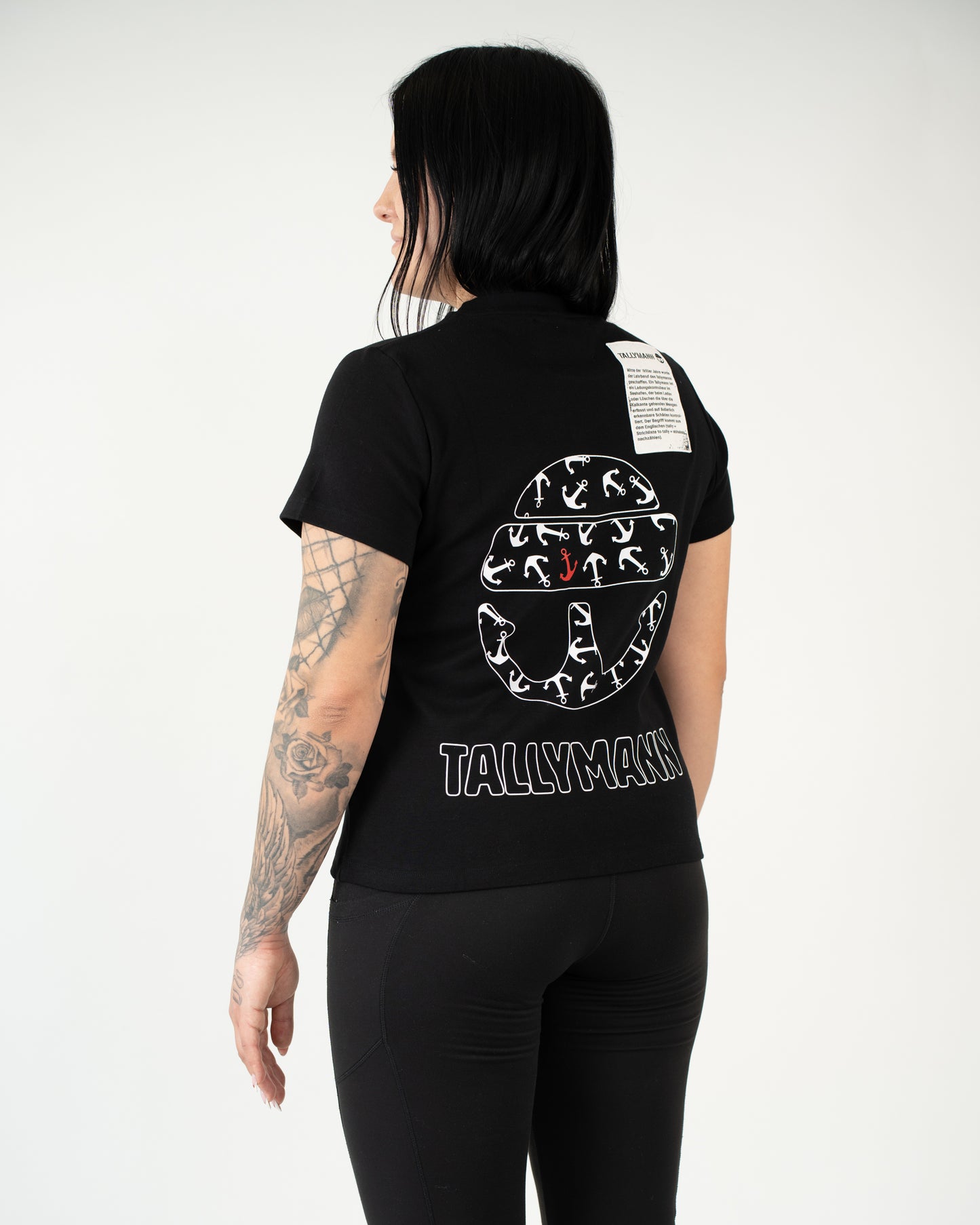 Tallymann Anker T-Shirt Damen schwarz