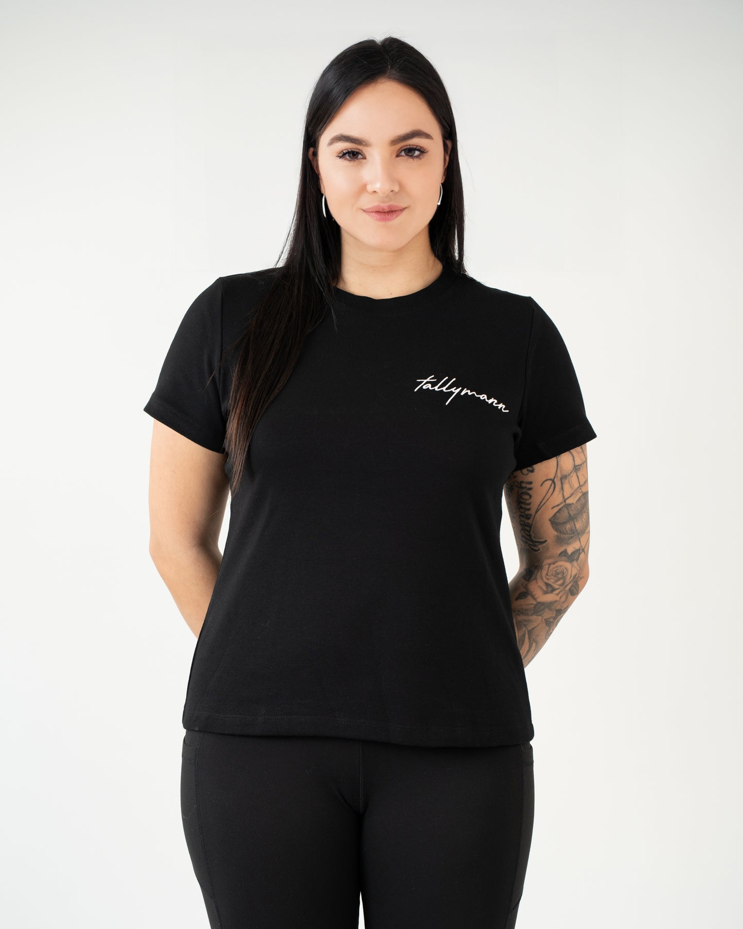 Tallymann Stencil T-Shirt Damen schwarz