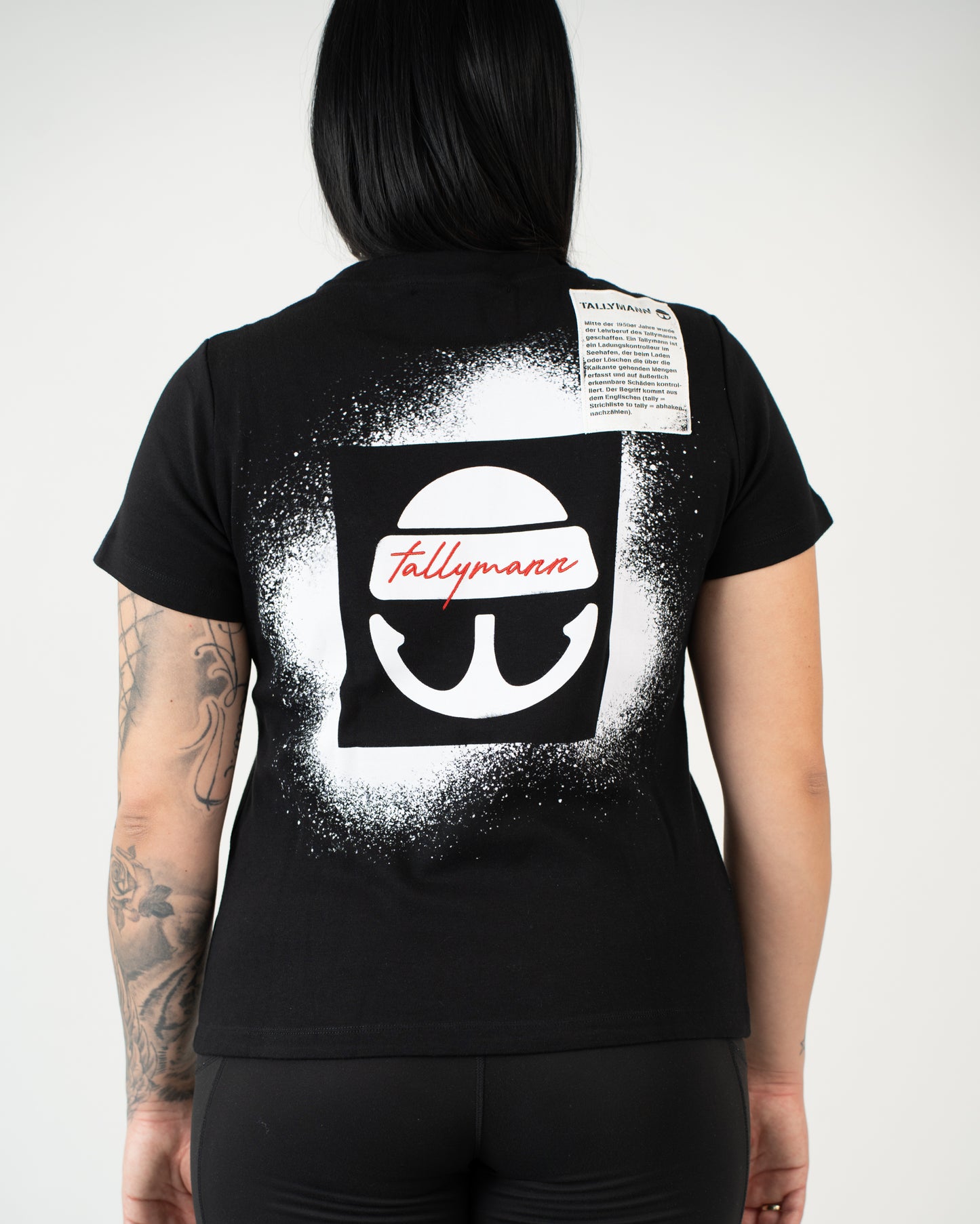 Tallymann Stencil T-Shirt Damen schwarz