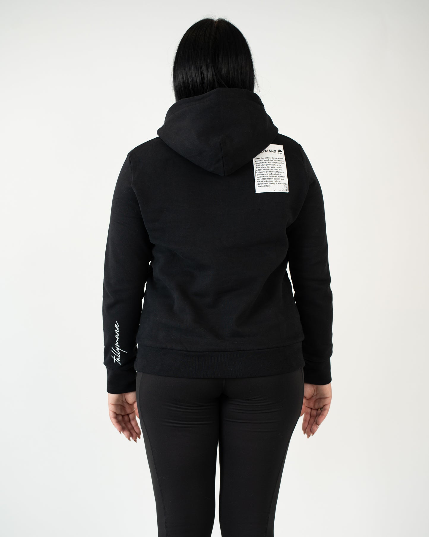 Tallymann Stencil Hoodie Damen schwarz