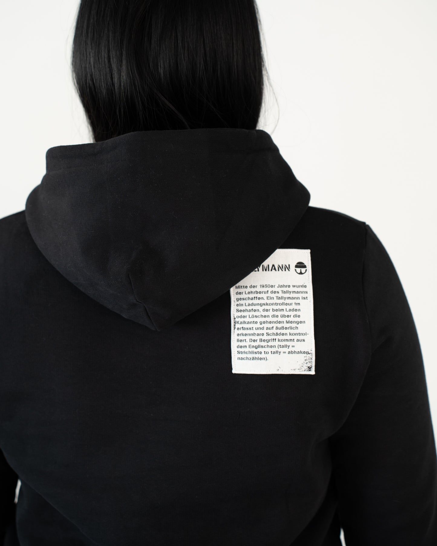 Tallymann Stencil Hoodie Damen schwarz