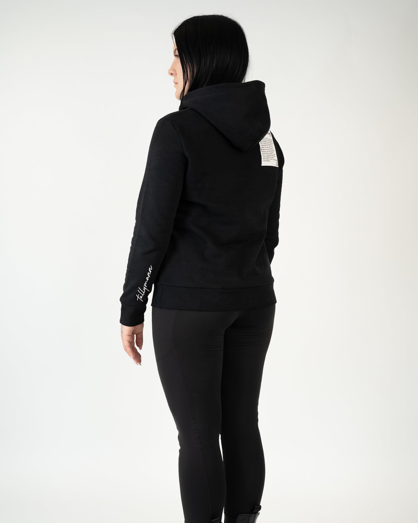 Tallymann Stencil Hoodie Damen schwarz