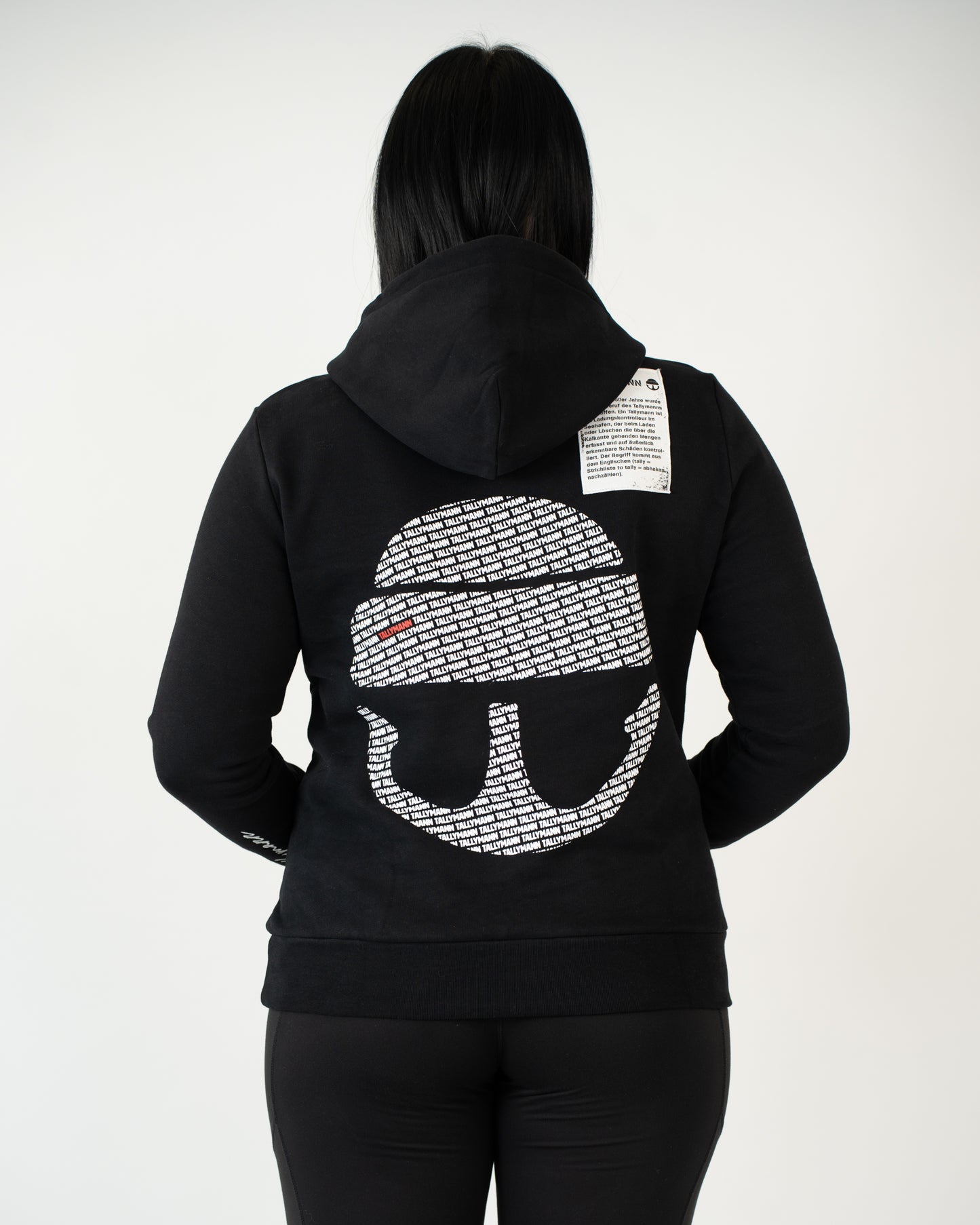 Tallymann Pattern Hoodie Damen schwarz