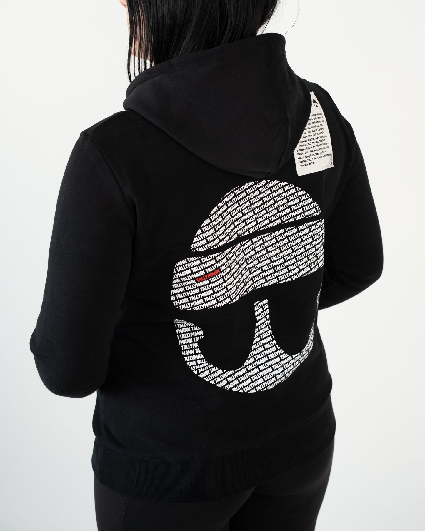 Tallymann Pattern Hoodie Damen schwarz