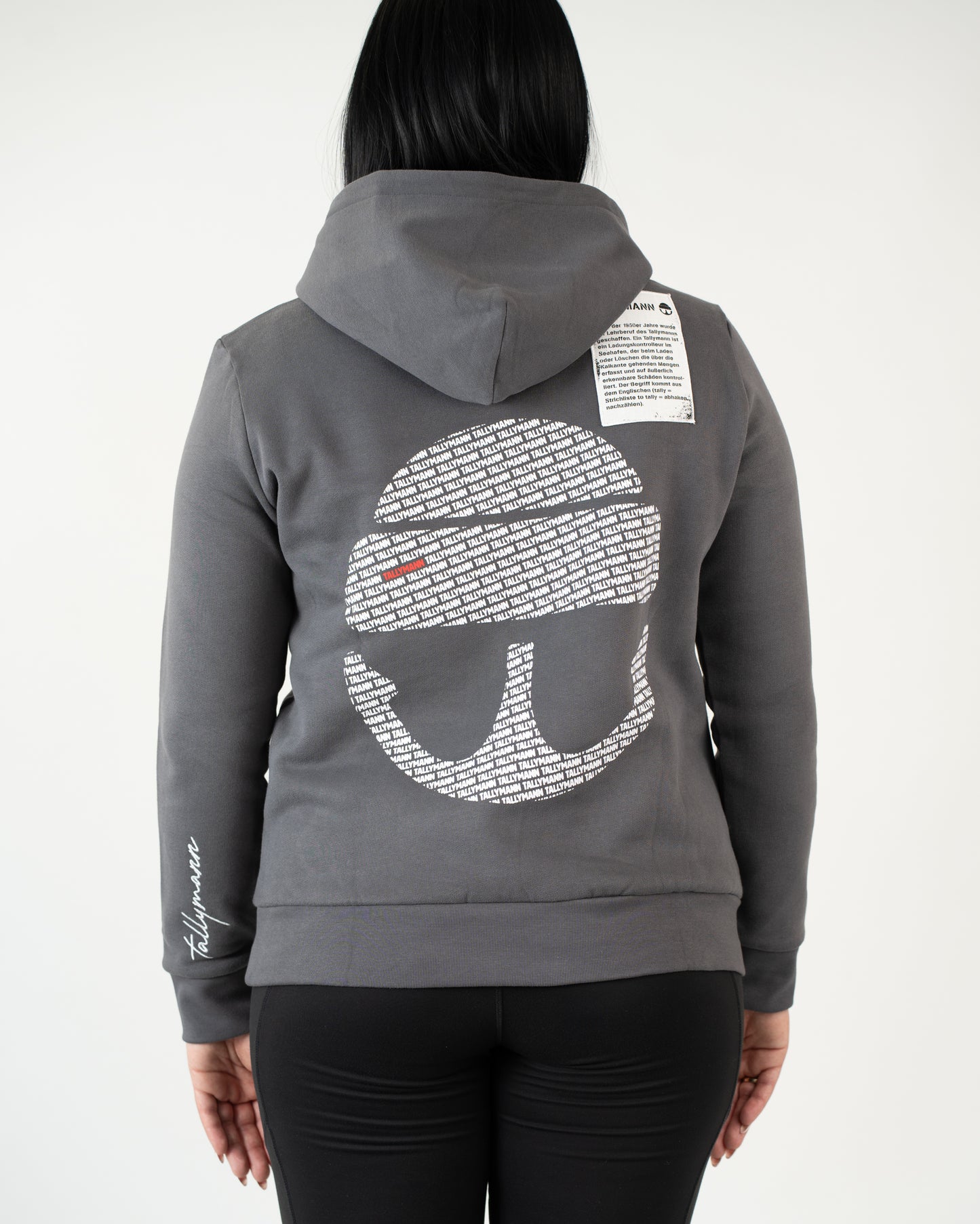 Tallymann Pattern Hoodie Damen anthrazit