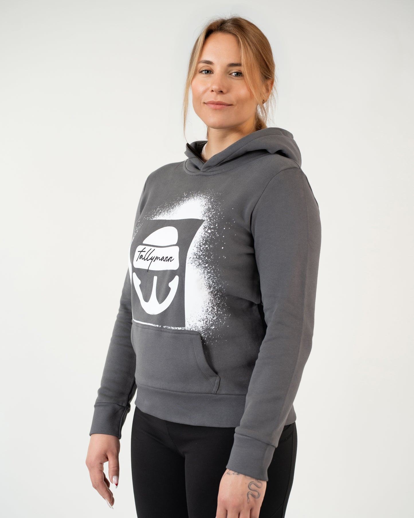 Tallymann Stencil Hoodie Damen anthrazit