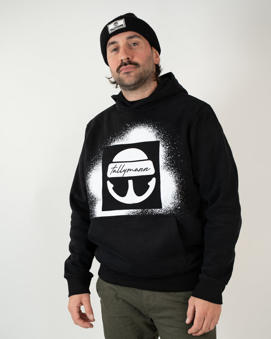 Tallymann Stencil Hoodie Herren schwarz