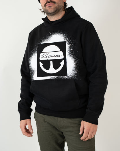 Tallymann Stencil Hoodie Herren schwarz