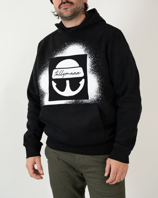 Tallymann Stencil Hoodie Herren schwarz