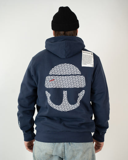Tallymann Pattern Hoodie Herren marine