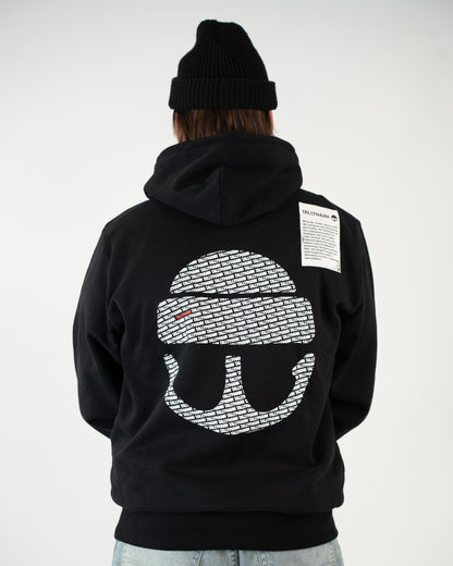 Tallymann Pattern Hoodie Herren schwarz