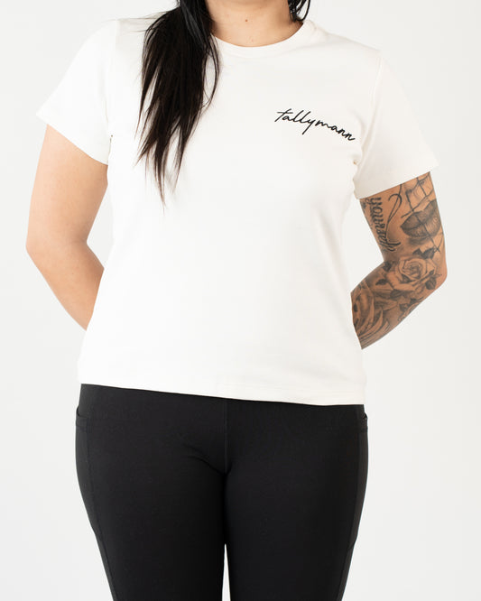 Tallymann Stencil T-Shirt Damen ecru
