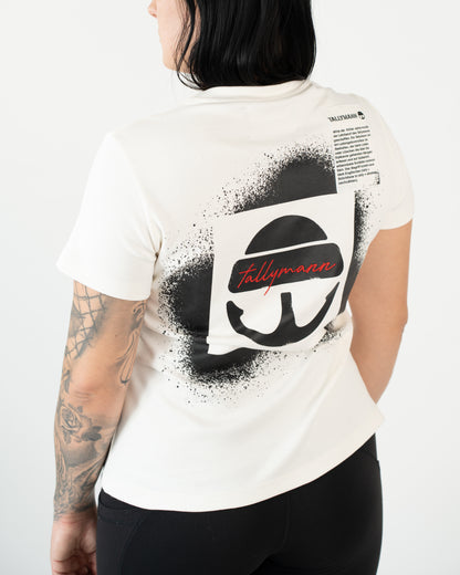 Tallymann Stencil T-Shirt Damen ecru