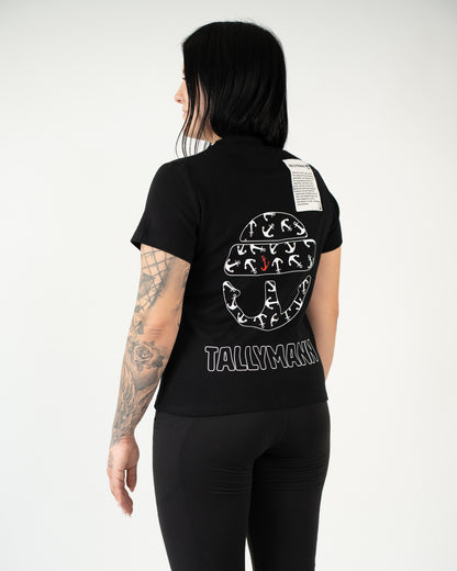 Tallymann Anker T-Shirt Damen schwarz