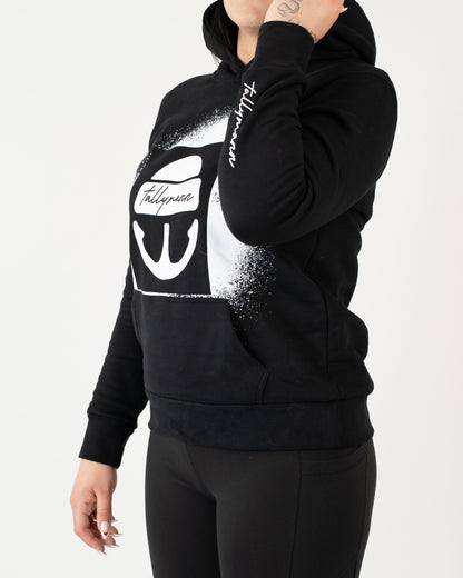 Tallymann Stencil Hoodie Damen schwarz