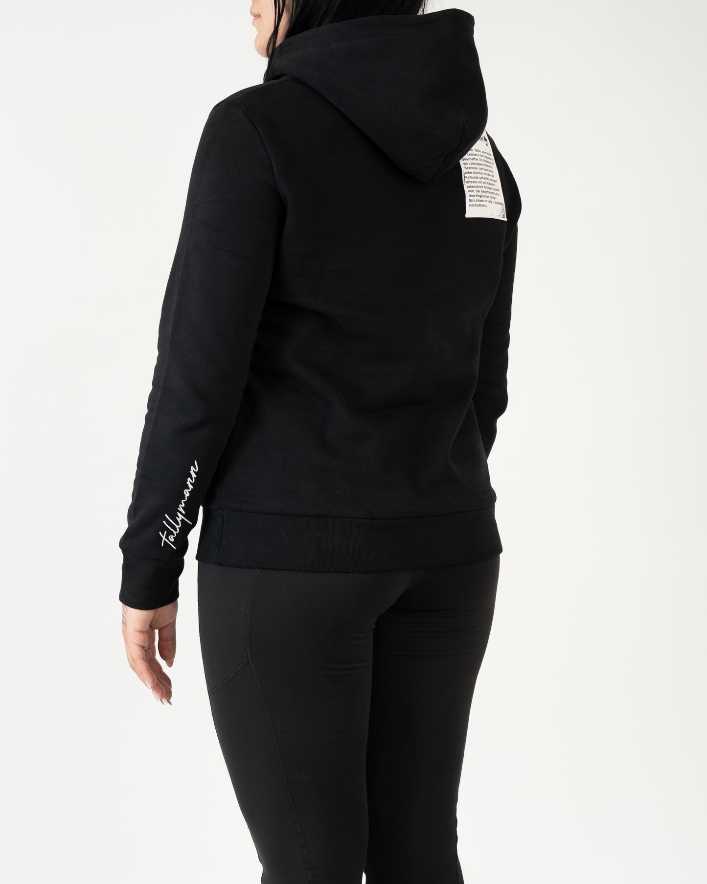 Tallymann Stencil Hoodie Damen schwarz
