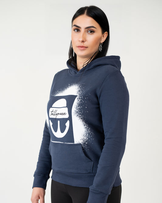 Tallymann Stencil Hoodie Damen marine