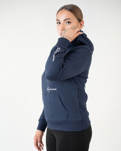 Tallymann Pattern Hoodie Damen marine