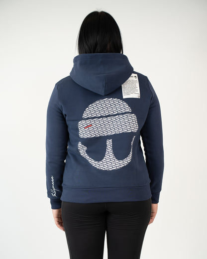 Tallymann Pattern Hoodie Damen marine