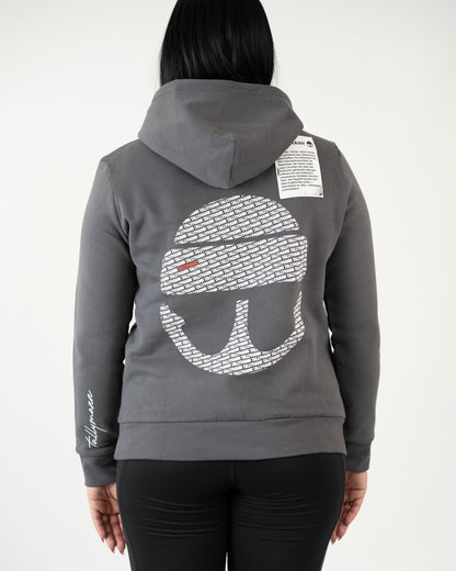 Tallymann Pattern Hoodie Damen anthrazit