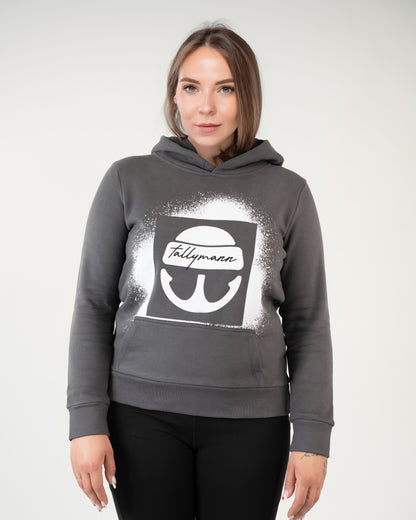 Tallymann Stencil Hoodie Damen anthrazit