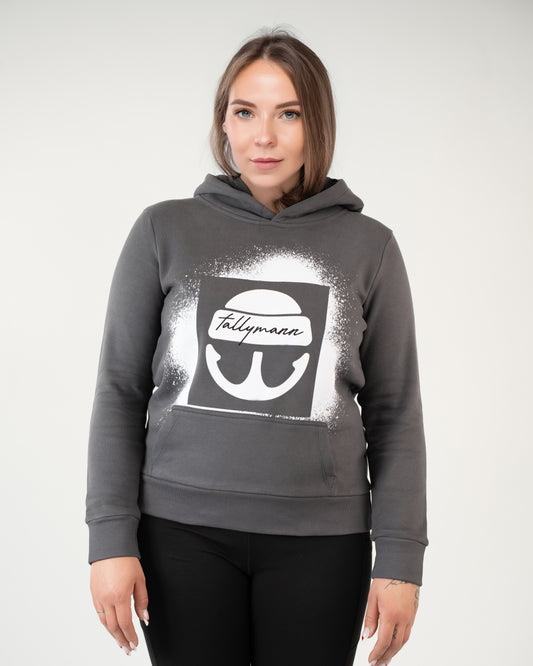 Tallymann Stencil Hoodie Damen anthrazit