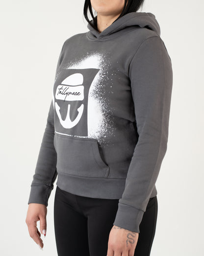 Tallymann Stencil Hoodie Damen anthrazit